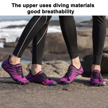 1 пара водонепроницаемых ботинок с противоскользящей подошвой, Износостойкая быстросохнущая защита для ног, Спортивная обувь для босиком, спортивные принадлежности