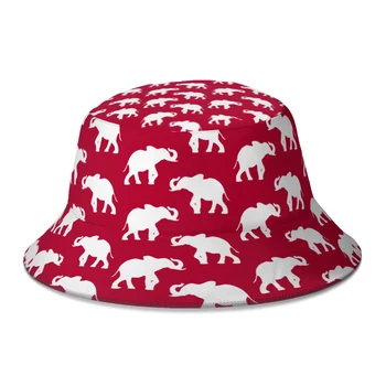 2022 Новые летние шляпы-ведерки с Алабамским слоном для женщин, мужские пляжные складные шляпы-бобы для рыбалки, шляпа от солнца