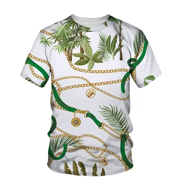 2023 Летняя новая рубашка, мужская модная свободная одежда с круглым вырезом и коротким рукавом, повседневная дышащая удобная футболка с 3D рисунком