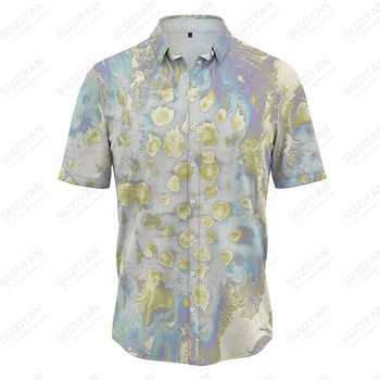 2023 Повседневная Мужская рубашка С Большим Галстуком, Мужская Гавайская рубашка с 3D Принтом, Минималистичная 5xl, Модный Топ С коротким рукавом, Футболка, Мужская рубашка