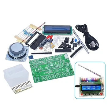 DIY Kit TDA5807 Цифровой FM-Радиоприемник с Усилителем Мощностью 5 Вт 87-108 МГц LCD1602 Дисплей Контроллер STC89C52 Индикатор Уровня Звука