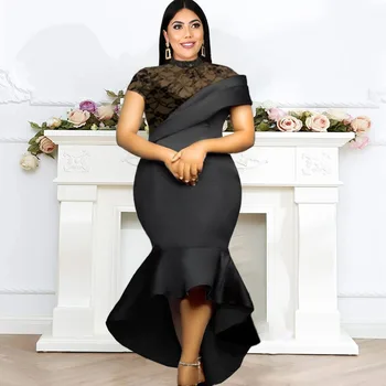ICCLEK, Черные платья, женские элегантные Макси-платья больших размеров для женщин, Длинное Африканское платье для женщин, клубная одежда больших размеров, клубный наряд