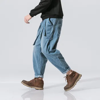 Y2k Модные Мужские брюки, Мешковатые Джинсы, Роскошная Мужская Дизайнерская одежда, Корейские Уличные Брюки в стиле Хип-хоп 2023, Широкие Джинсы Оверсайз