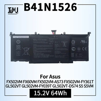 Аккумулятор для ноутбука B41N1526 Совместим с Asus GL502VT GL502VT-1A ROG S5 ROG Strix GL502VT S5VT S5VM FX502VM GL502VT FX60VM ZX60VM
