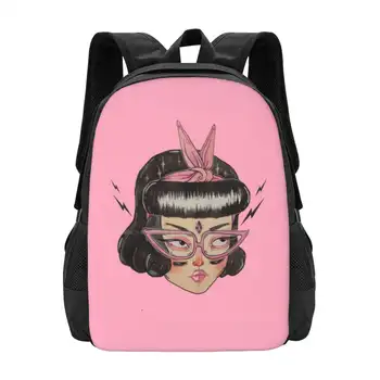 Банда? Рюкзак с рисунком для девочек, школьные сумки Girl Gang 50S Pink Babe Lolle Loll3