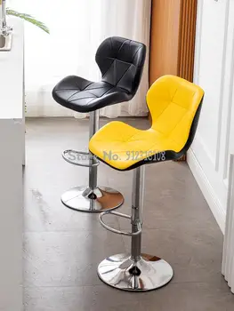 Барный стул современный простой высокий табурет бытовой барный стул с подъемной спинкой барный стул кассир высокий барный стул