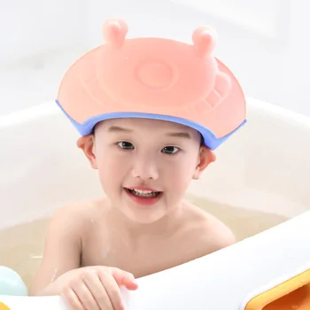 Безопасный шампунь для душа, защита для ванны, мягкая шапочка для мытья волос, защита для волос Bebes, детская шапочка для душа для купания, детская шапочка для купания