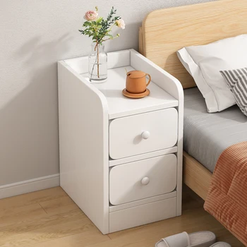 Белая деревянная прикроватная тумбочка, Роскошный ящик для спальни, Прикроватные тумбочки для гостиной, Журнальный столик, Экономящие пространство шкафы для одежды, мебель для дома