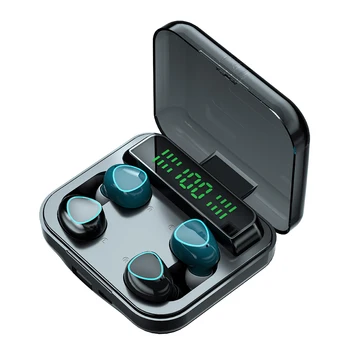 Беспроводные наушники со светодиодным дисплеем TWS Наушники с шумоподавлением Bluetooth-Совместимая гарнитура 5.1 9D Four для двух человек