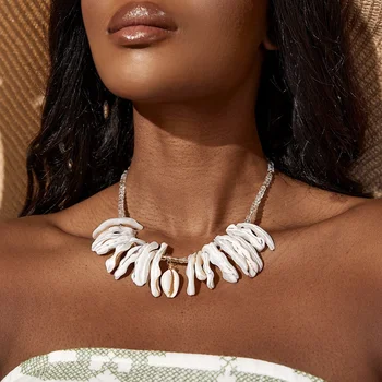 Богемное модное ожерелье с подвеской в виде ракушки неправильной формы для женского праздника