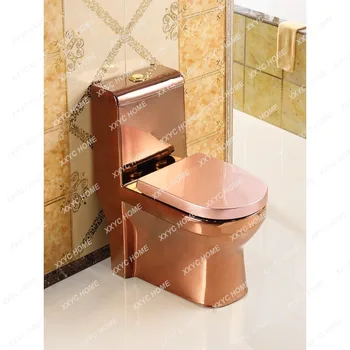 Бытовой туалет из розового золота, креативный художественный унитаз со сливом, цветной дезодорант в стиле Super Swirling