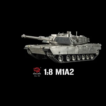Высокая имитация Цельнометаллического танка Heng Long 1/8 масштаба Abrams M1A2 U.S.A RTR RC Модель Танка 3918 TH16994-SMT2