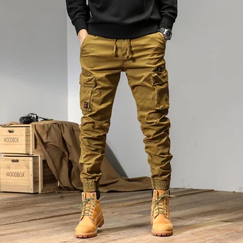 Высококлассные американские брюки-карго, мужские модные брендовые леггинсы с ботинками Martin весной и осенью