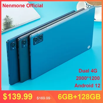 Глобальная версия Nenmone Pad 10,36-дюймовый 4G-планшет 2 В 1 Android 12 256 ГБ MediaTek Helio G85 2K Дисплей 13 МП Батарея 7000 мАч