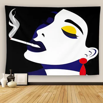 Гобелен для курящих женщин, висящий на стене в стиле Бохо, Сексуальные Женские губы, Гобелены для дома, Декор для гостиной, спальни, Коврик для пикника