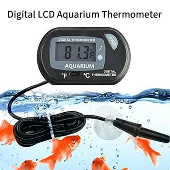 Датчик Для измерения аквариума с помощью инструмента для всасывания аквариума Рыбный зонд Цифровой Датчик Водонепроницаемая Температурная чашка с термометром