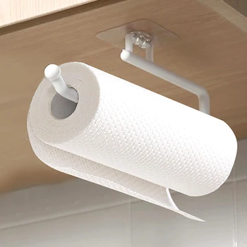 Держатели бумажных полотенец, настенные Держатели туалетной бумаги, вешалка для мочалок в ванной, подставка для кухонных принадлежностей, организация домашнего стеллажа для хранения