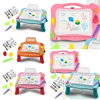 Детская магнитная доска HUYU для обучения, мультяшная доска для рисования со штампом, игрушка для детей 2-8 лет