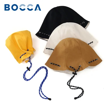 Детская панама Bocca для мальчиков и девочек, 52-сантиметровая панама, Рыбацкие шляпы, Регулируемая Складывающаяся сумка, Многофункциональная Солнцезащитная кепка