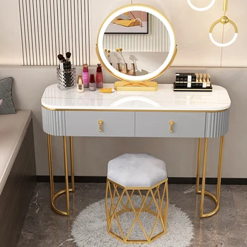 Дизайн Европейский Туалетный столик Зеркальный Табурет Антикварный Туалетный столик Ювелирное Зеркало Penteadeira De Maquiagem Мебель для спальни