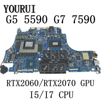 Для Dell G5 5590 G7 7590 Материнская плата ноутбука с процессором I5-8300H/I7-8570H/I7-9750H GTX1050TI/RTX2060/RTX2070 GPU VULCAN15