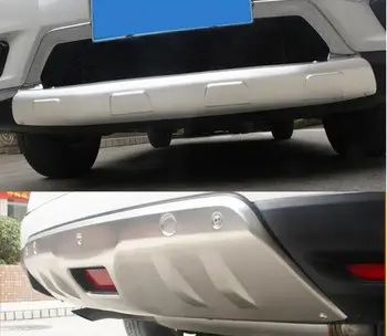 Для Nissan X-TRAIL X Trail T32 2014 2015 2016 2 шт. Автомобильный стайлинг Протектор переднего и заднего бампера Защитная накладка накладки на пороги JF