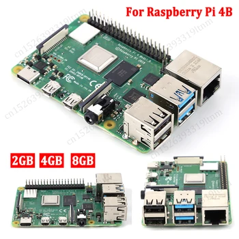 Для Raspberry Pi 4 Модель B 2 ГБ 4 ГБ 8 ГБ ОПЕРАТИВНОЙ ПАМЯТИ BCM2711B0 64-битный четырехъядерный процессор 4K Micro HDMI-совместимый Встроенный WiFi Bluetooth 5.0
