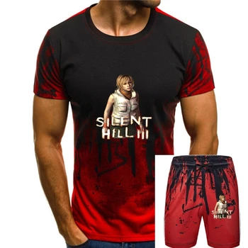 Для мужчин и женщин, футболки из 100% хлопка, классические футболки Silent Hill, хлопковые футболки