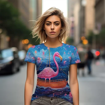 Женская модная футболка большого размера для отдыха, высококачественные футболки с 3D-рисунком, летние женские уличные футболки