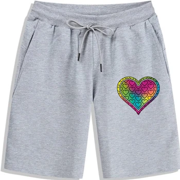 Женские шорты Velocishorts для мужчин Neon Puff Heart Светятся в темноте Love Rave W16667 Плюс шорты из чистого хлопка