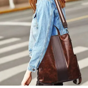 Женский рюкзак 2023, Новый модный Универсальный Маленький рюкзак из искусственной мягкой кожи для путешествий