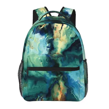 Женский рюкзак с абстрактной росписью по цветным линиям, школьная сумка для мужчин, женская дорожная сумка, повседневный школьный рюкзак