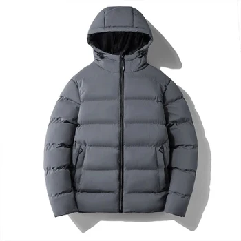Зимняя куртка Мужская Уличная с капюшоном, Утепленная мужская зимняя куртка, ветровка, пальто, большие размеры, Теплые мужские пуховики, пальто