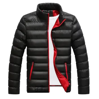 Зимняя мужская куртка 2022 года с хлопковой подкладкой, с длинным рукавом, однотонная, с пушистым наполнителем, на молнии, непромокаемая, осенне-зимняя ветровка, пальто