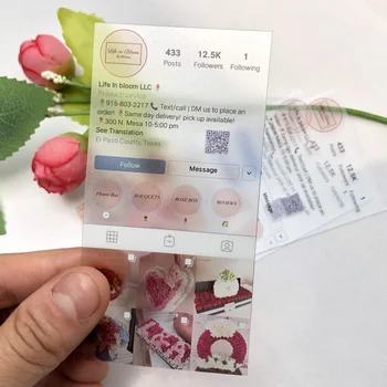 Индивидуальная простая цифровая печать логотипа Поздравительная визитная карточка из матового ПВХ Прозрачная визитная карточка