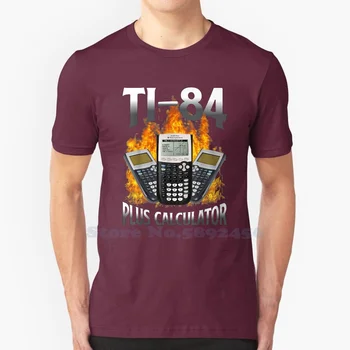 Калькулятор Ti-84 Plus, забавный учитель математики, футболка из 100% хлопка для мужчин и женщин