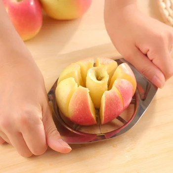 Кухонные Приспособления Резак для нарезки яблок из нержавеющей стали Инструменты для нарезки овощей и фруктов Кухонные Принадлежности Резак для нарезки яблок Easy Cut