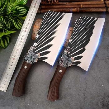 Кухонный нож ручной работы, китайский Мясницкий нож, АБС-ручка, Нож для разделки мяса, Нож для нарезки рыбы, Кованый Нож шеф-повара, Инструменты для приготовления пищи