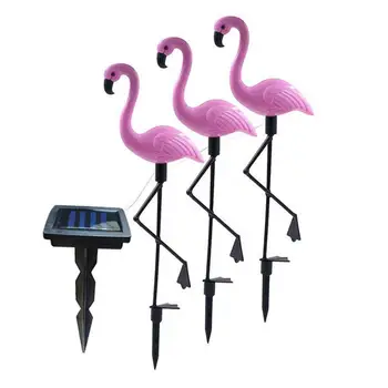 Ландшафтный светильник Flamingo, 3 предмета, многофункциональные прочные светодиодные фонари, светильник для газона, солнечная энергия для вечеринки, свадьбы, дорожки для газона во дворе