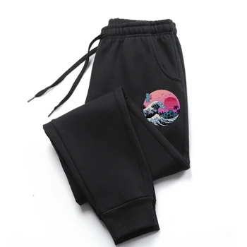 Летние Мужские брюки унисекс, модные Мужские брюки с морской волной, Harajuku, Брюки с пышным принтом для мужчин, графические зимние Мужские брюки, брюки f