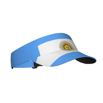 Летняя Воздушная Солнцезащитная Шляпа С Козырьком с Флагом Аргентины, Защита от ультрафиолета, Спорт, Теннис, Гольф, Бег, Солнцезащитная Кепка