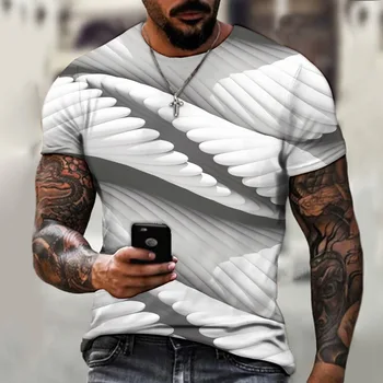 Летняя модная 3d Мужская футболка Harajuku в стиле Хип-хоп с круглым вырезом и абстракцией, Повседневная И удобная Футболка С коротким рукавом Для Мужчин