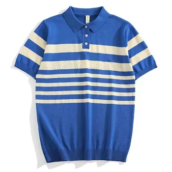 Летняя мужская футболка с коротким рукавом для спорта на открытом воздухе, повседневная футболка с резьбой для гольфа 2023 года