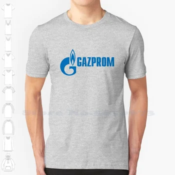 Логотип Газпрома Логотип бренда 2023 Футболка с уличной одеждой Футболки с рисунком высшего качества
