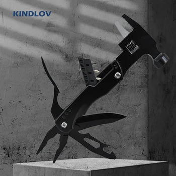 Многофункциональные плоскогубцы KINDLOV, молоток из нержавеющей стали, универсальные складные плоскогубцы, Портативный Нож EDC, Ручной инструмент для выживания на открытом воздухе.