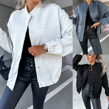 Модная женская верхняя куртка-пальто 2023, осень/Зима, новое бархатное однотонное повседневное пальто из оленьей кожи