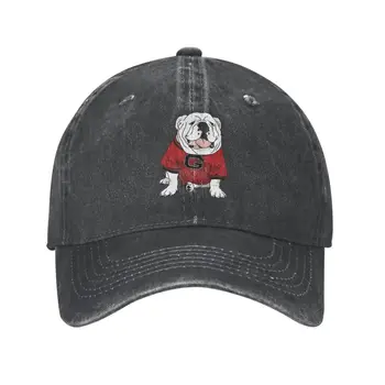 Модная хлопковая бейсболка UGA English Bulldog для женщин и мужчин, Регулируемая шляпа для папы, Спортивная