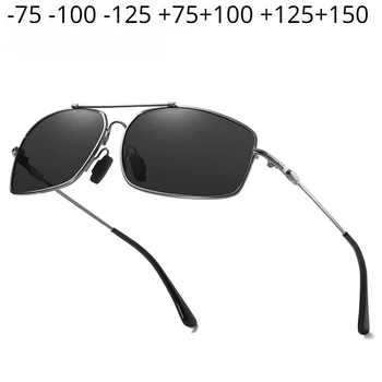 Мужские очки Поляризованные Солнцезащитные очки Memory Metal Оптические Рецептурные Солнцезащитные очки Очки ночного видения По Индивидуальному заказу Близорукость Дальнозоркость