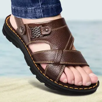 Мужские сандалии 2023, летние новинки, хит продаж, водонепроницаемые нескользящие сандалии, тапочки на мягкой подошве, Дышащая повседневная обувь Zapatos Man