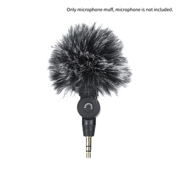 Мягкая ветрозащитная Универсальная муфта для микрофона, искусственный плюш, шумоподавляющие Наружные аксессуары черного цвета, Защитные для Saramonic SR-XM1